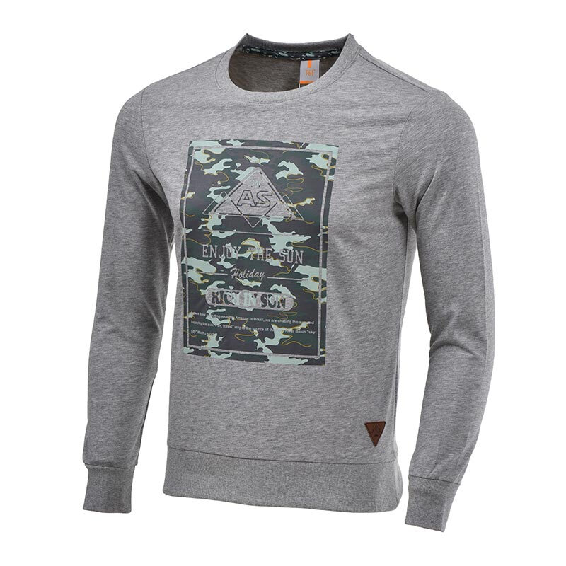 361度男裝2016秋裝新款男士衛(wèi)衣 舒適運動風，中花灰4XL大碼之選